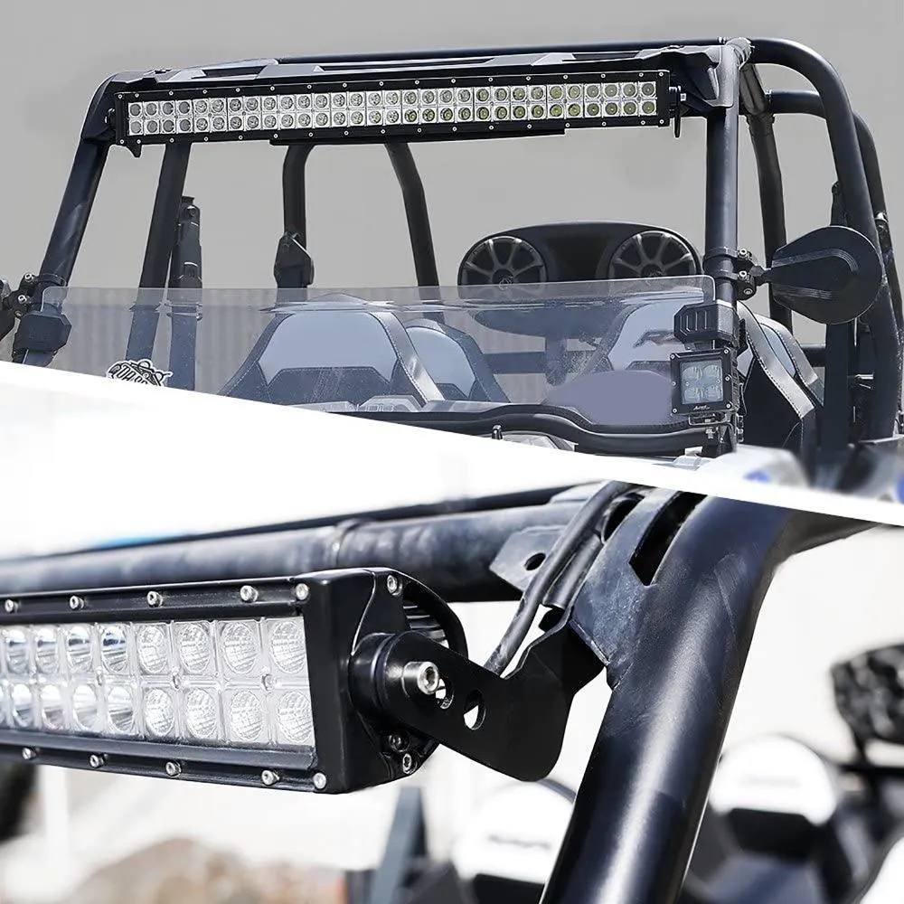 30''-32'' Straight/Curved LED Light Bar Mounting Bracket Fit for UTV 2013-2021 Polaris RZR XP1000 & 2015-2021 RZR 900 S900 S1000 EPS Models with Stock Roll Cage Only