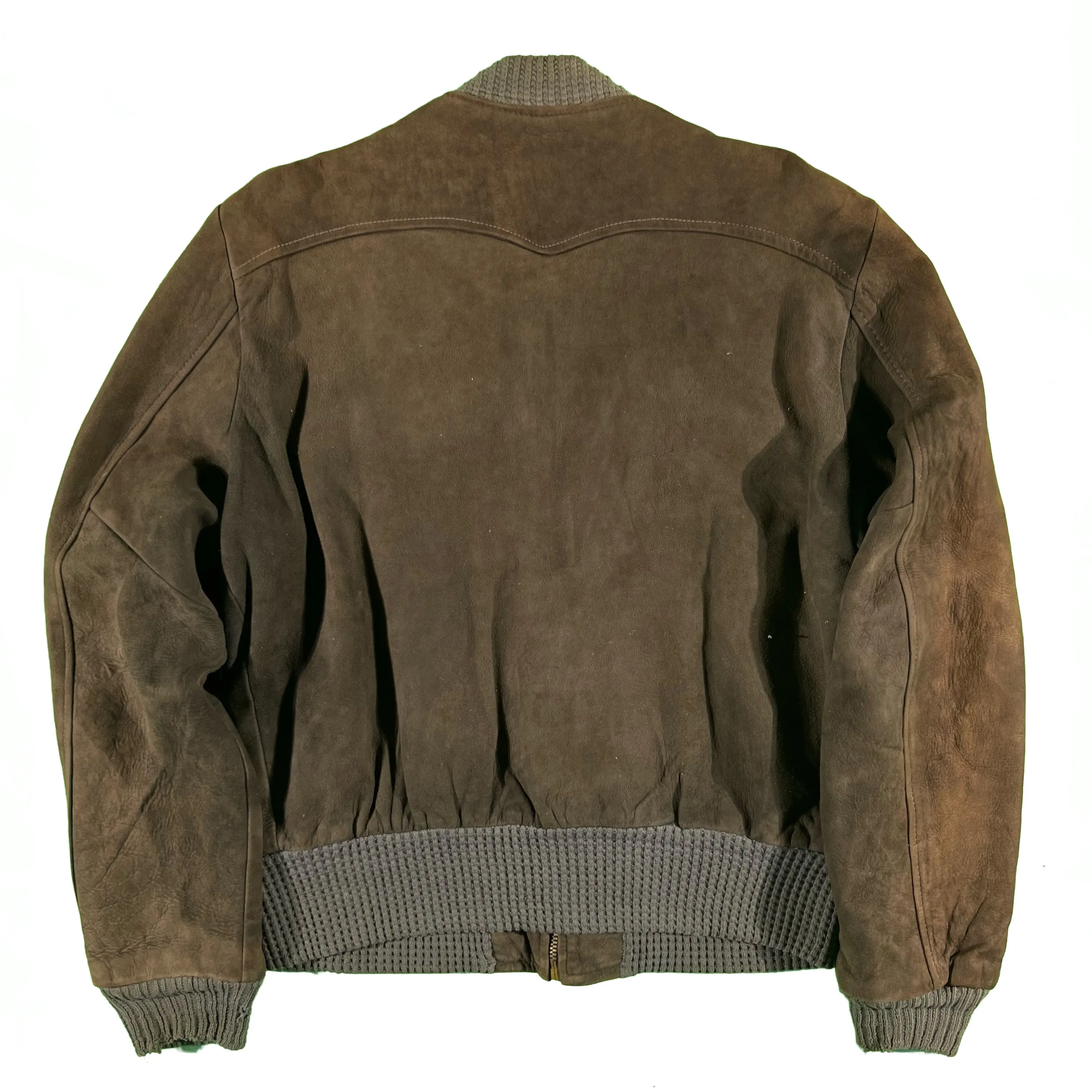 50s Suede Bomber Jacket- L