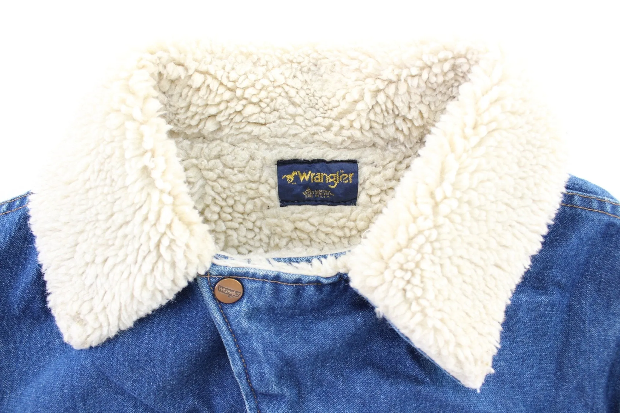 80's Wrangler Denim Sherpa Lined Trucker Jacket