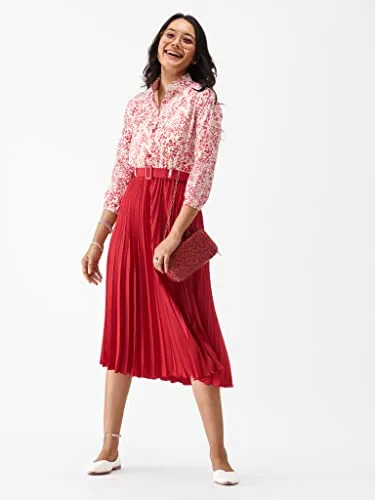 AASK Dress For Women|One Piece Midi Dresses For Women|Kurta Set For Women|Kurta For Women Dress For Women|Women Top|Tops For Women|Dress|Dresses For Women Red_XL