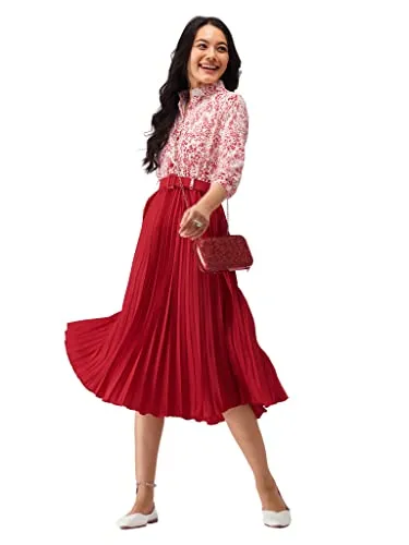 AASK Dress For Women|One Piece Midi Dresses For Women|Kurta Set For Women|Kurta For Women Dress For Women|Women Top|Tops For Women|Dress|Dresses For Women Red_XL