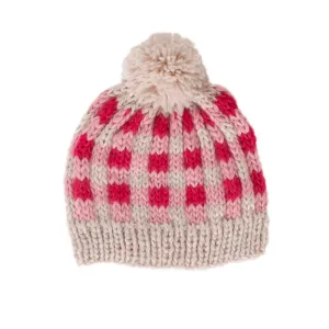 Acorn Checks Beanie - Pink