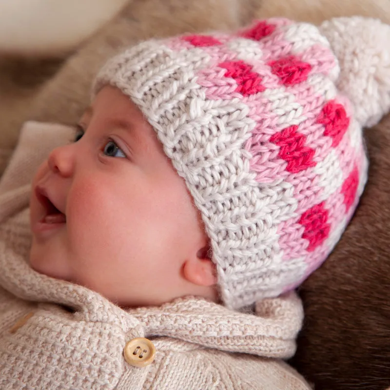 Acorn Checks Beanie - Pink