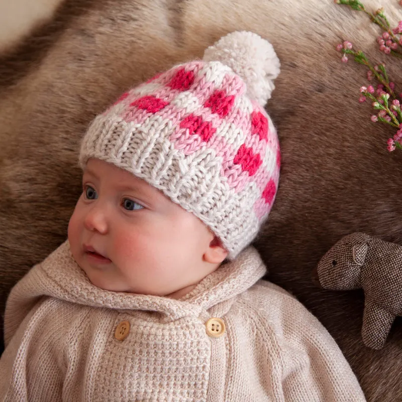 Acorn Checks Beanie - Pink