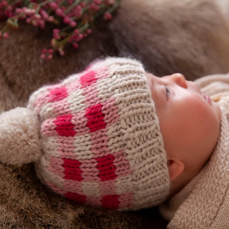 Acorn Checks Beanie - Pink