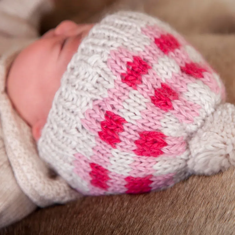 Acorn Checks Beanie - Pink