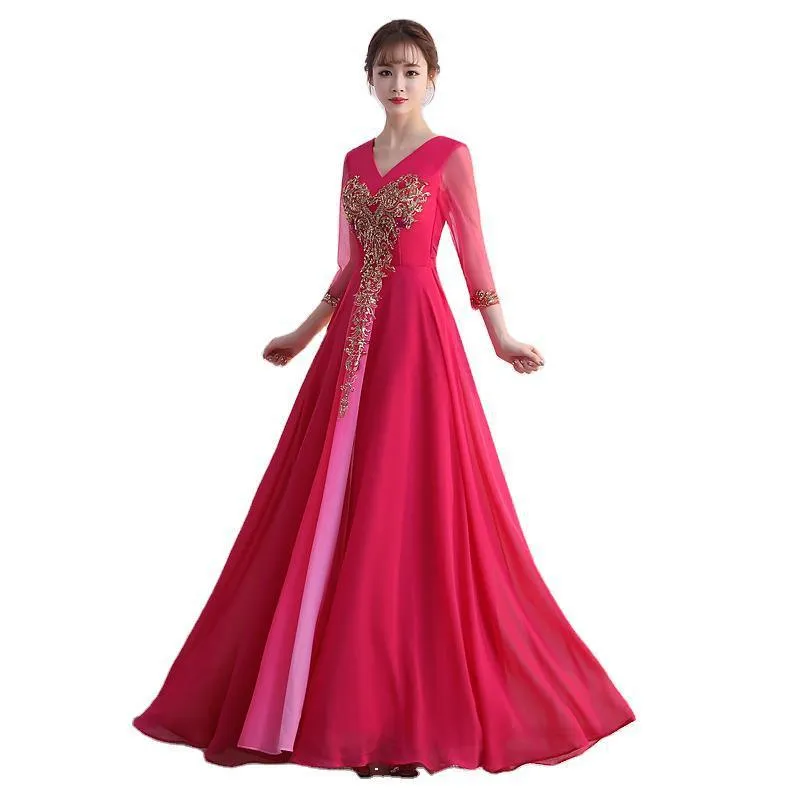 Adult Choir Cantata Performance Dress , Women Fashion Dress