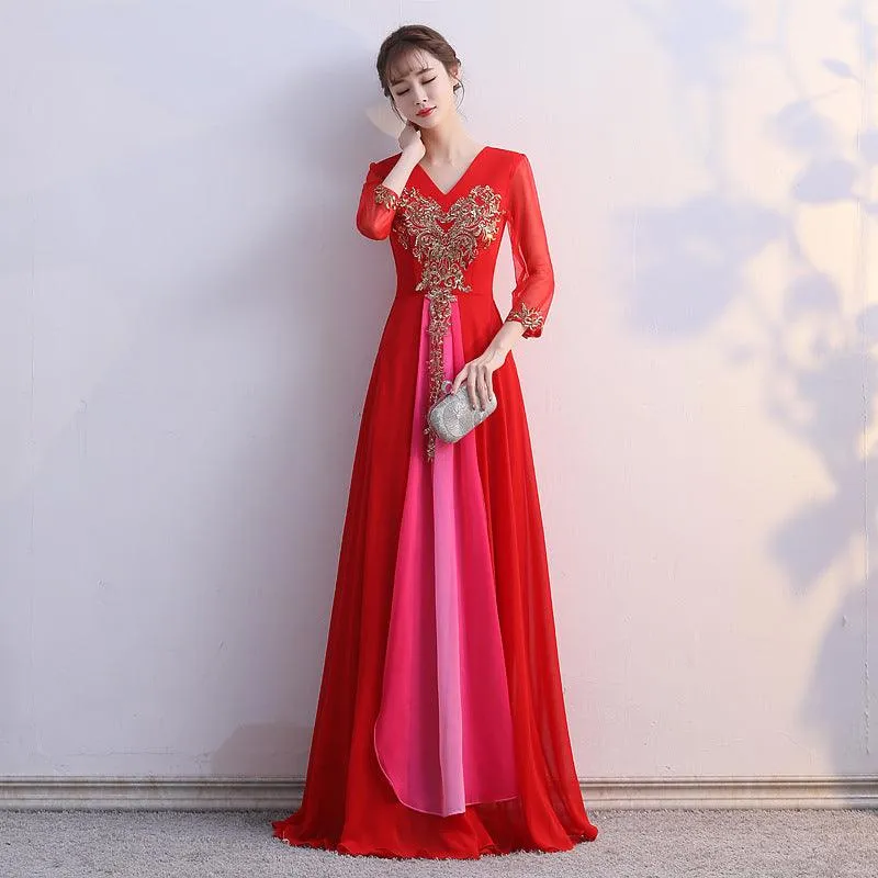 Adult Choir Cantata Performance Dress , Women Fashion Dress