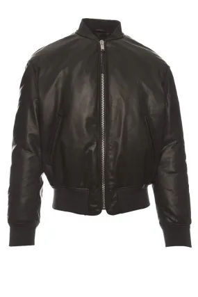 Alexander McQueen Leather Bomber Jacket