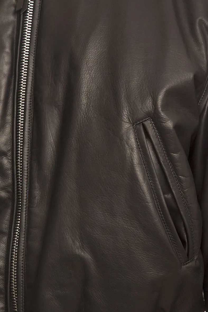 Alexander McQueen Leather Bomber Jacket