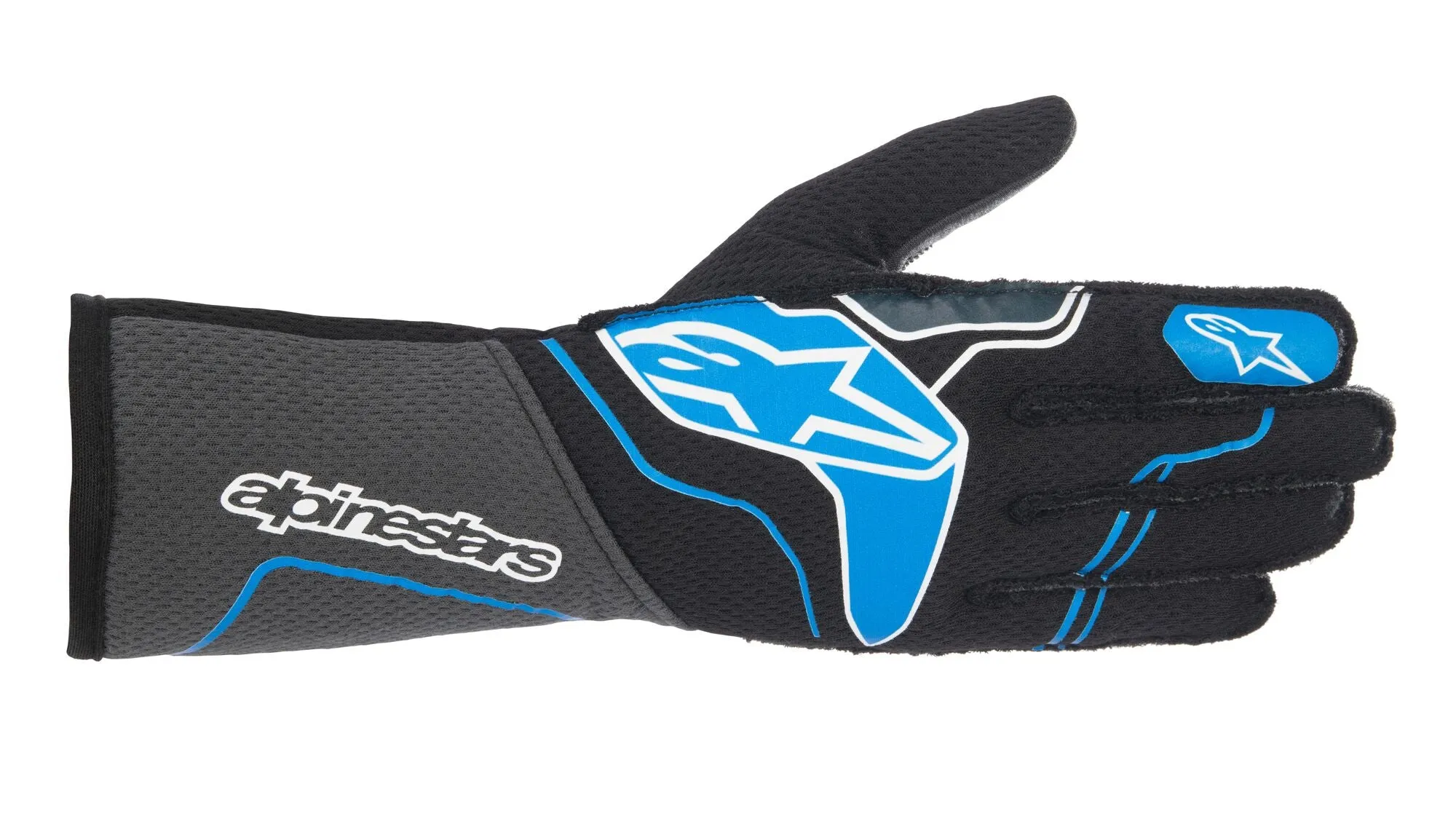 ALPINESTARS 3550123_17_L TECH 1-ZX v3 Racing gloves, FIA 8856-2018, black/blue, Size L