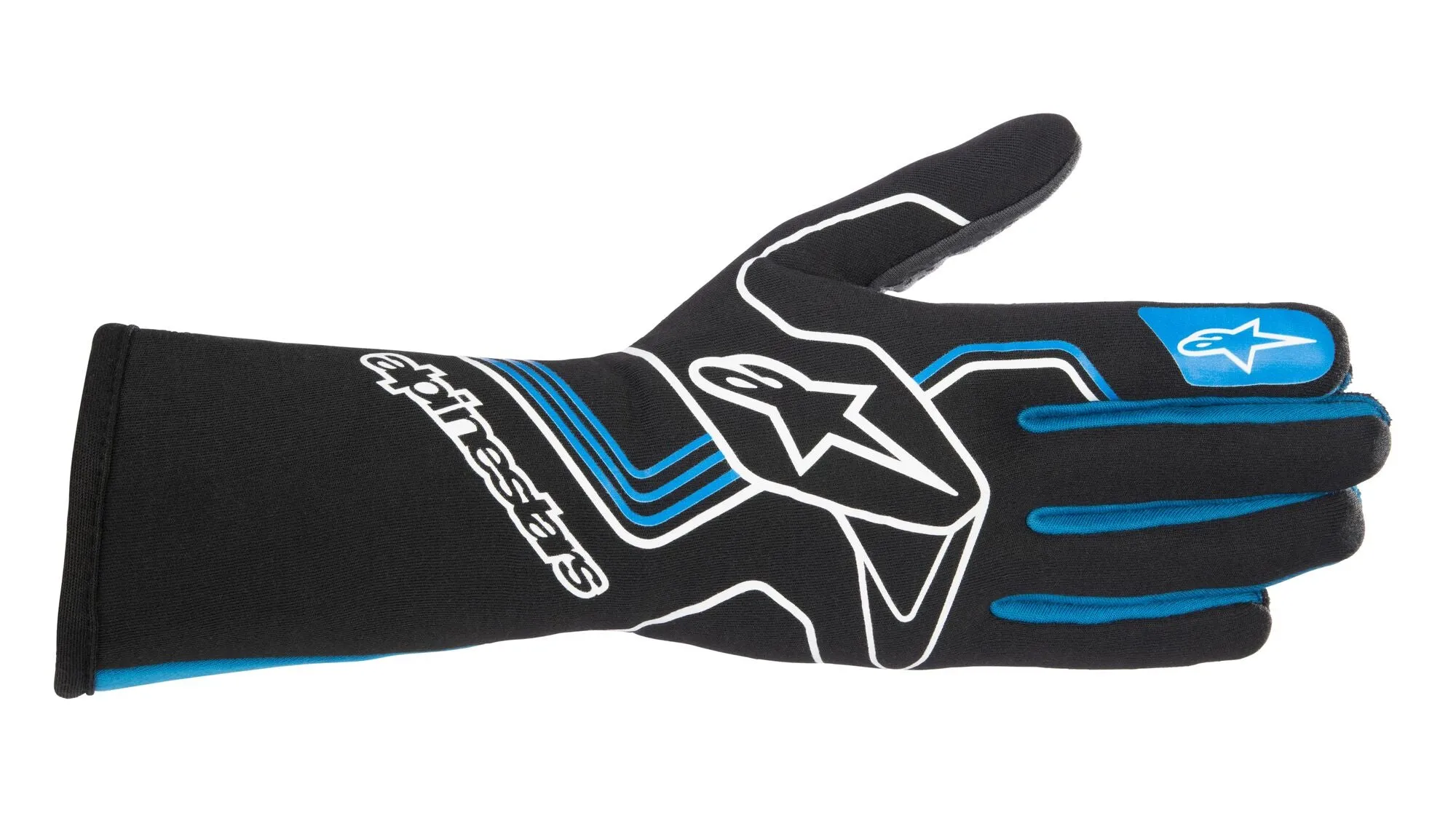 ALPINESTARS 3551023_17_L TECH 1-RACE v3 Racing gloves, FIA 8856-2018, black/blue, Size L