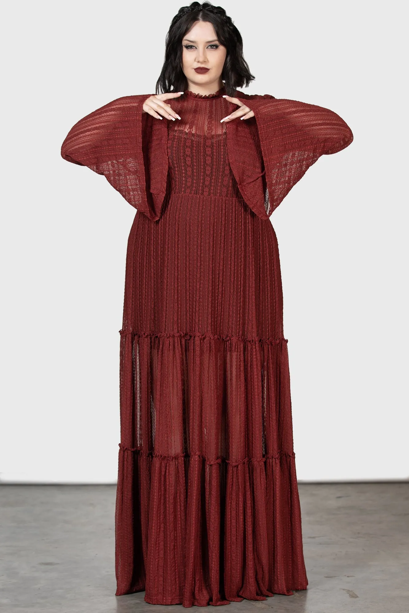 Amanita's Sorrow Maxi Dress [RED] [PLUS]