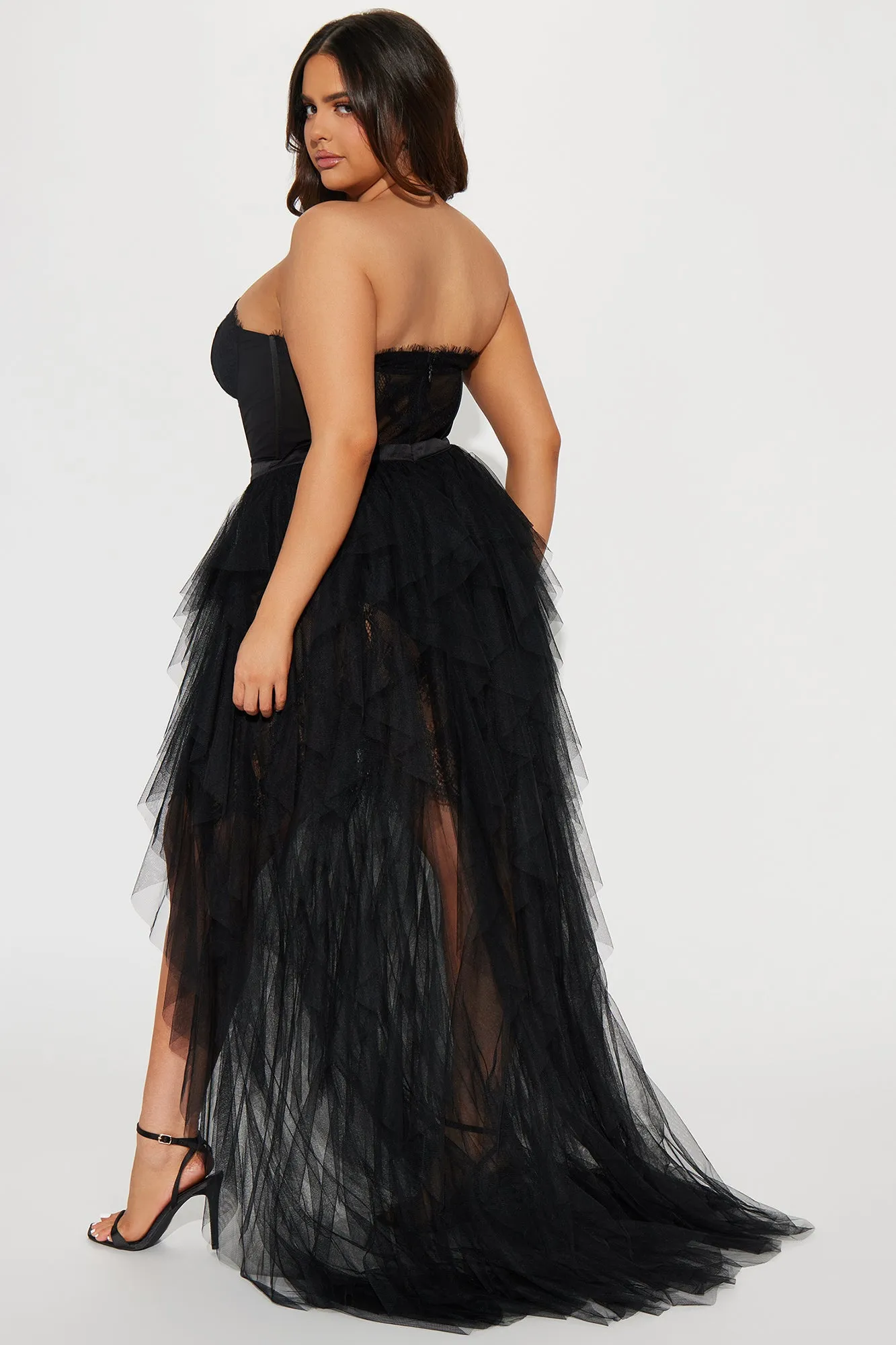 Anastasia Tulle Maxi Dress - Black