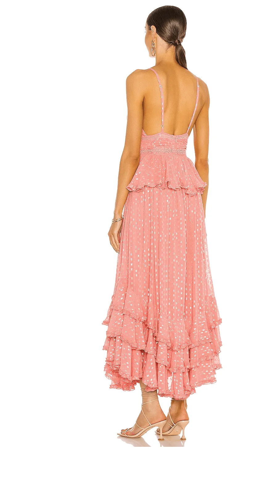 Aria Maxi Dress in Peach