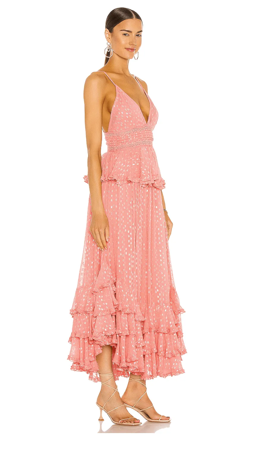 Aria Maxi Dress in Peach