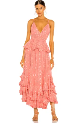 Aria Maxi Dress in Peach