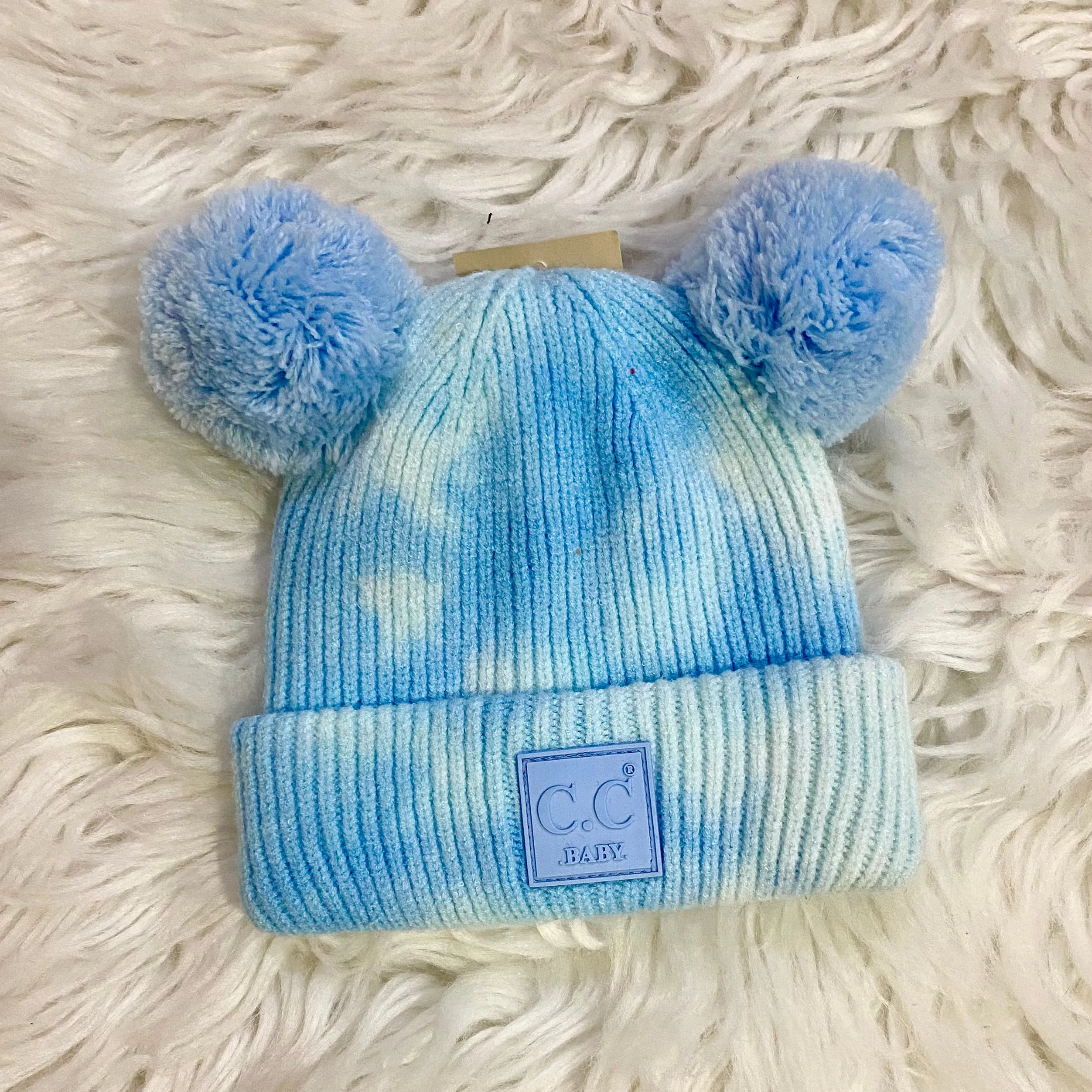 Baby Boy CC Tie Dye Pom Beanie