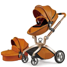 Baby Stroller: Height-Adjustable Seat and Reclining Baby Carriage with Four-Wheel Shock Absorption, Bidirectional, Elevated View, Stylish Stroller