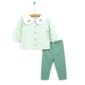 BabyZ Blouse-Tights - Light Green