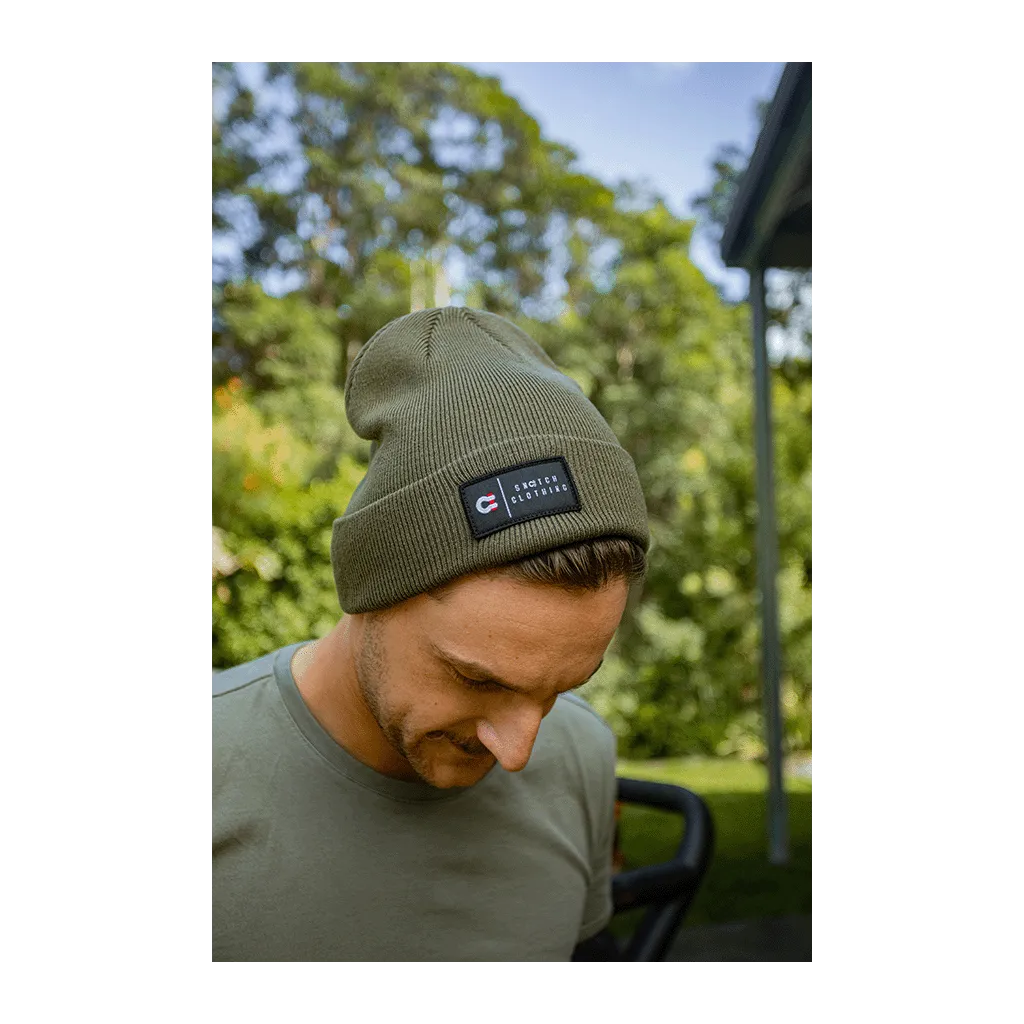 Beanie Patch Label Army Green