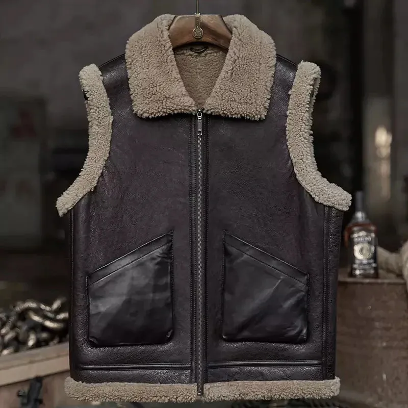 Best Style Men's Dark Brown Shearling Vest – Shop Rfx Leather