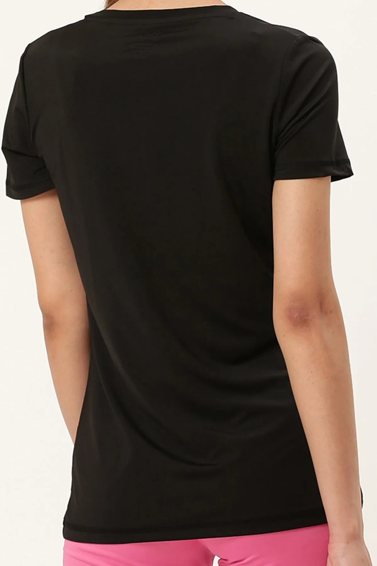 Black 'V' Neck Basic T-Shirt - S22 - WT00056