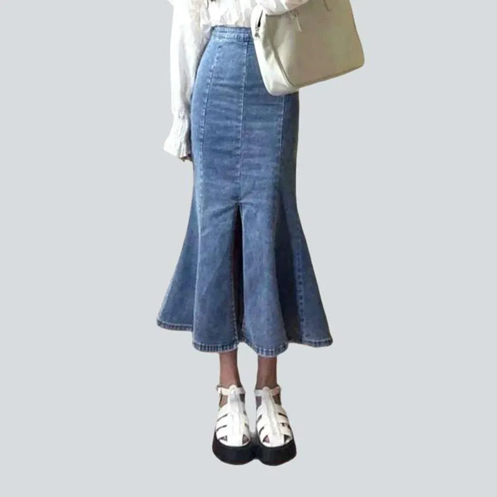 Body con mermaid denim skirt