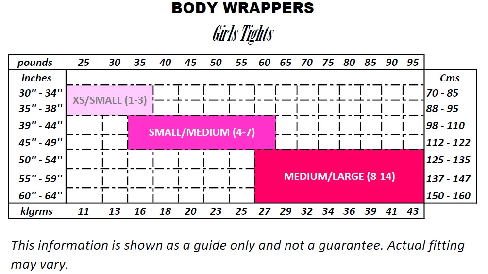 BODY WRAPPERS C31 GIRLS CONVERTIBLE TIGHT