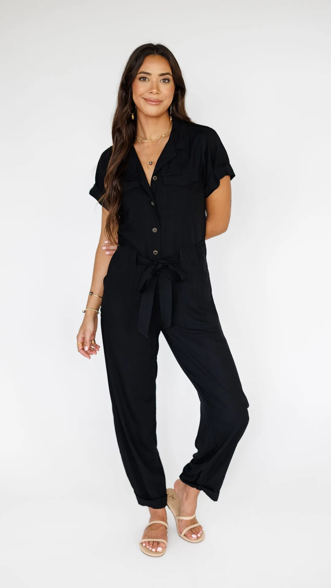 Bonsai Jumpsuit / Solid Black