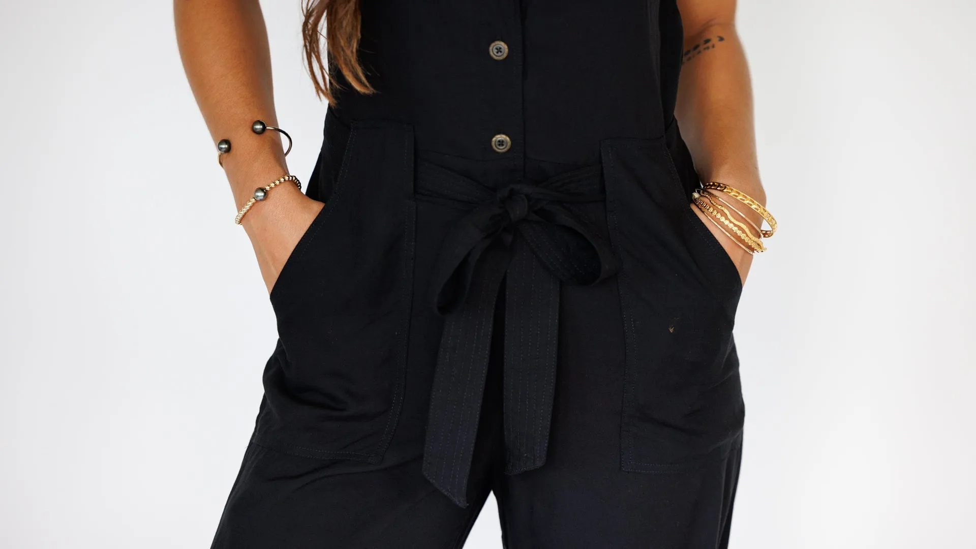 Bonsai Jumpsuit / Solid Black