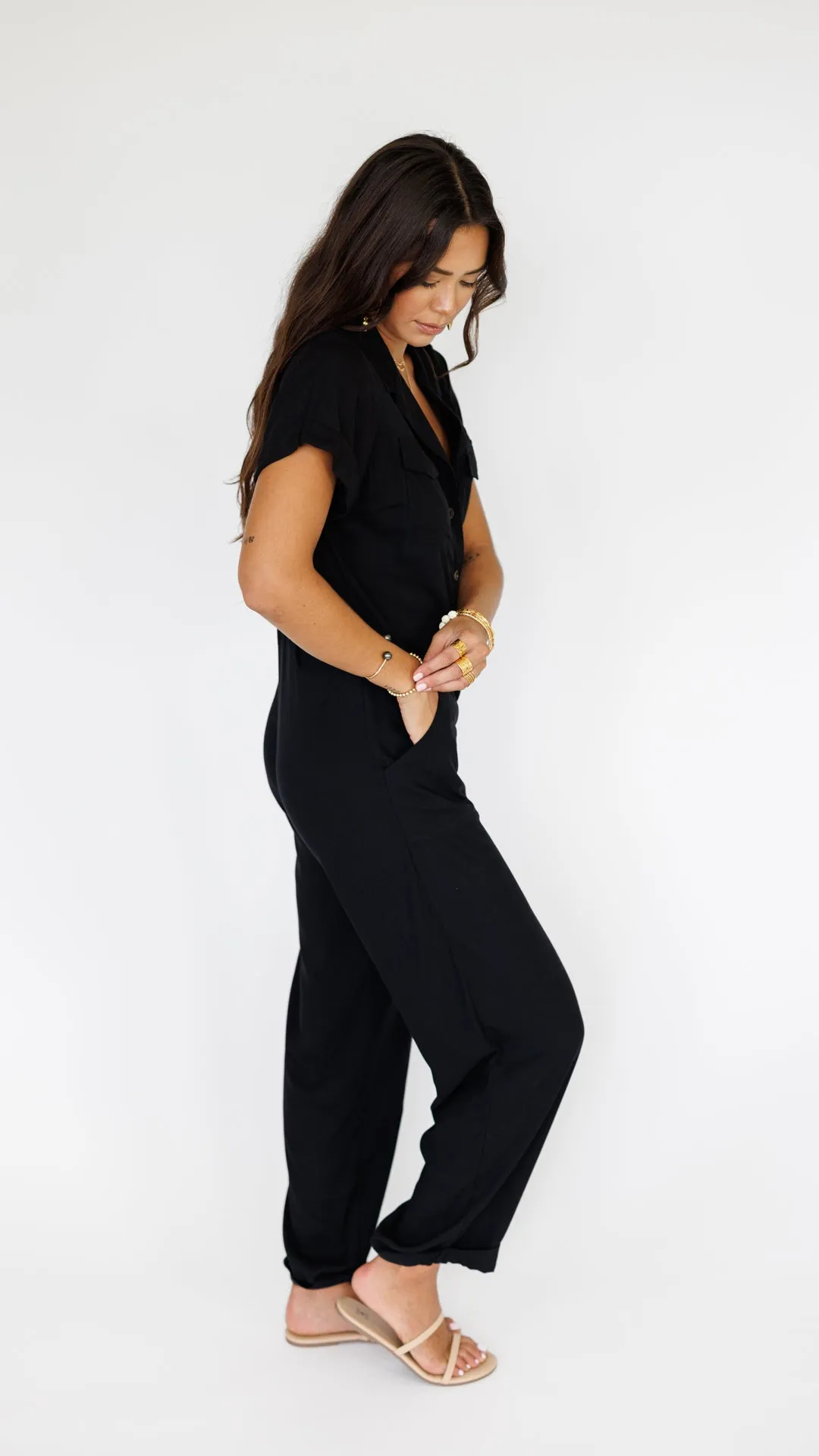 Bonsai Jumpsuit / Solid Black