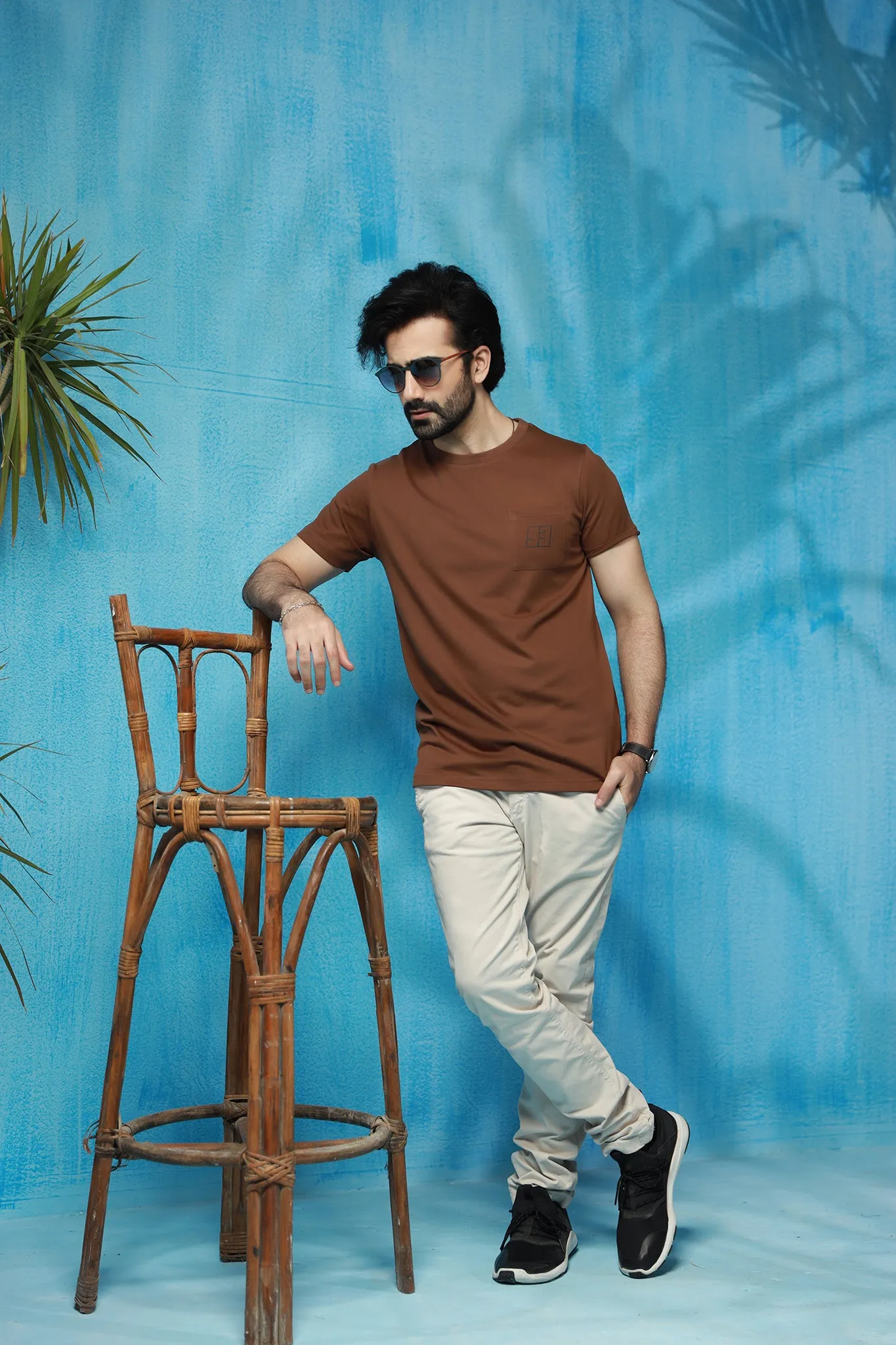 Brown Pocket T-Shirt - P21 - MT0015R