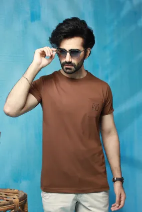 Brown Pocket T-Shirt - P21 - MT0015R