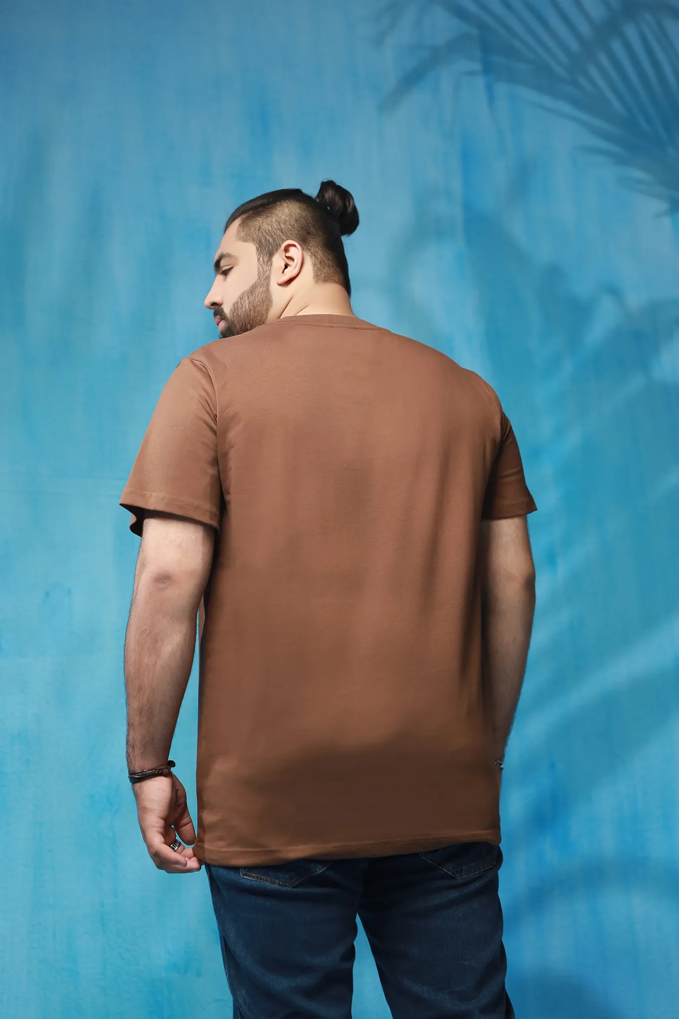 Brown Pocket T-Shirt (Plus Size) - P21 - MT0015P