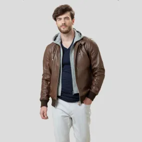 Bruce Brown Bomber Leather Jacket