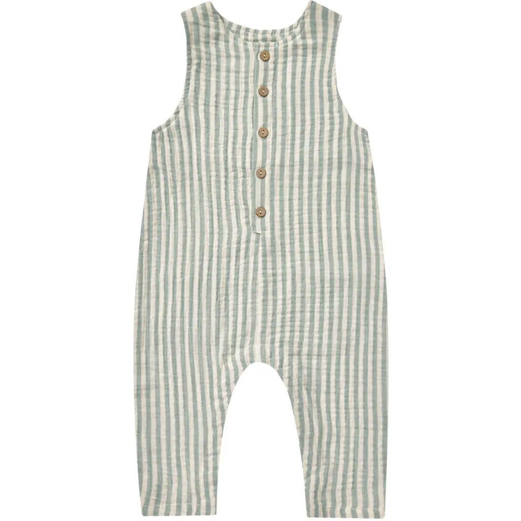 Button Jumpsuit | Summer Stripe