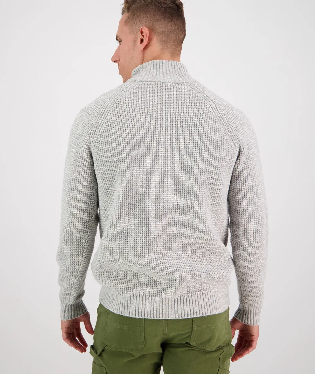 Chalky Island Waffle Jumper - Silver