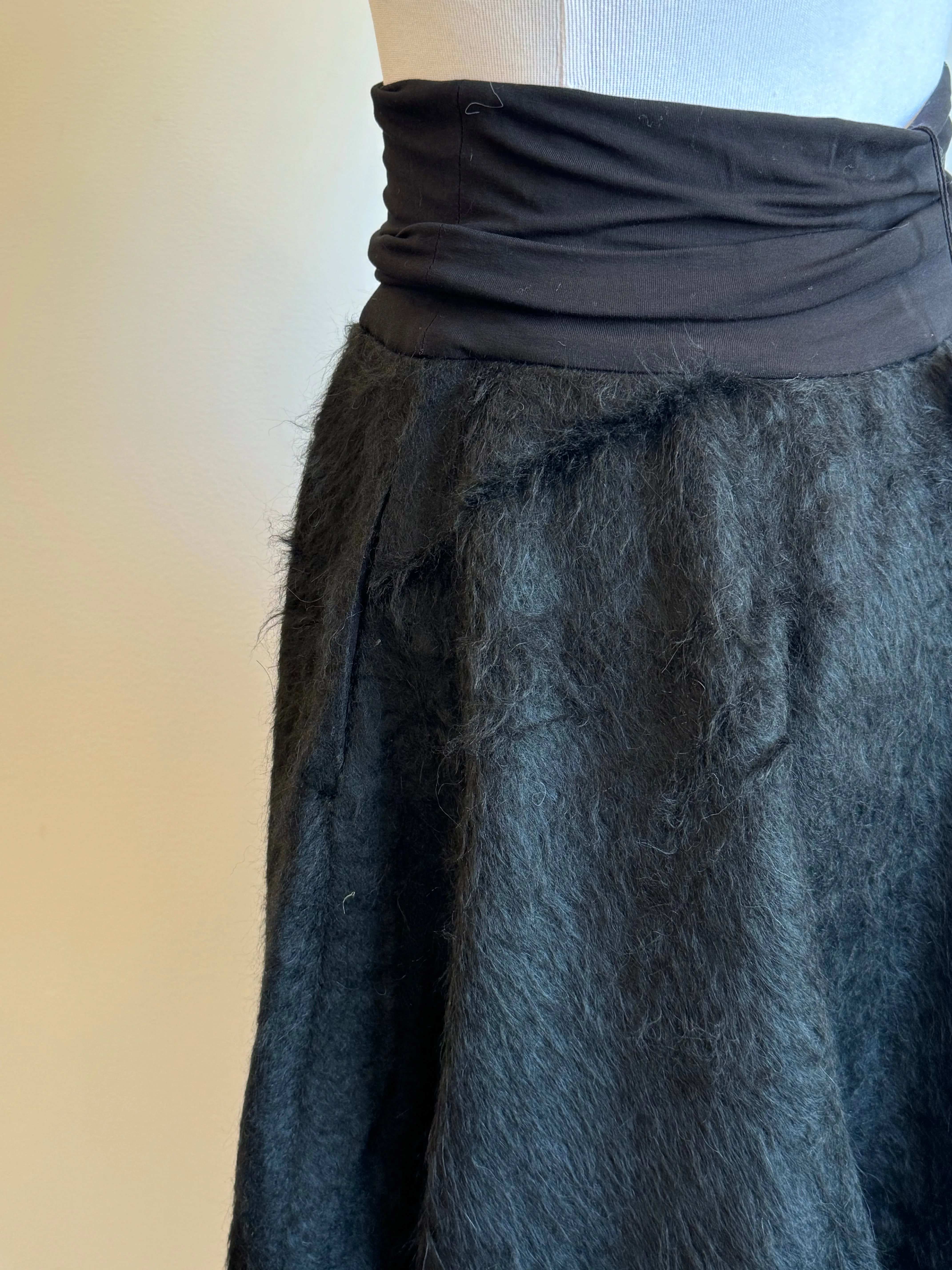 Charcoal Balloon Skirt in Soft Jersey