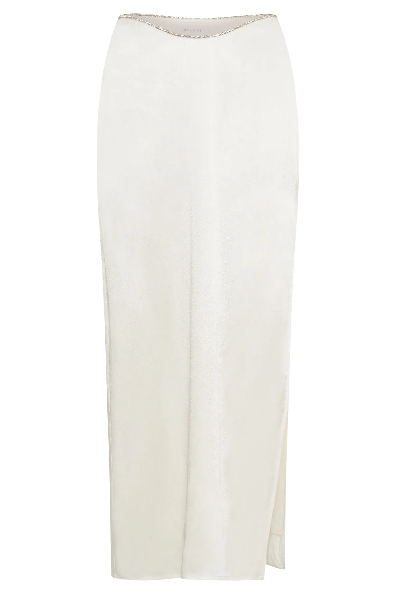 Christie Diamante Rope Maxi Skirt - White