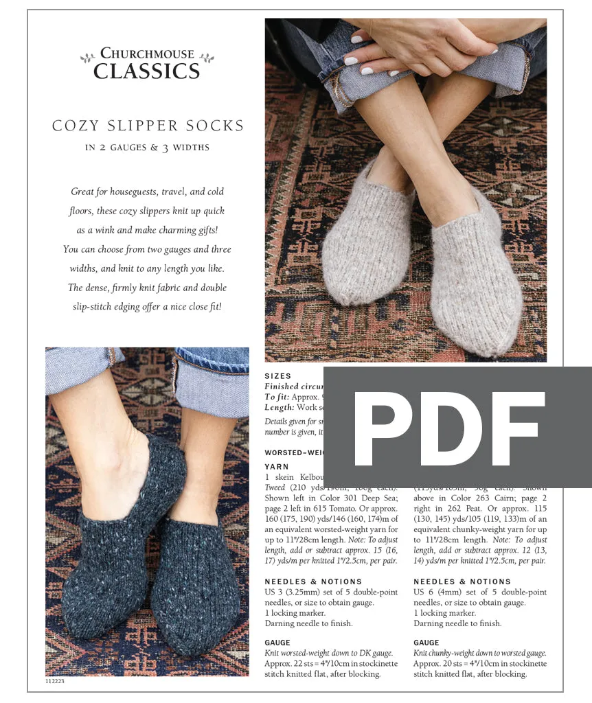 Cozy Slipper Socks Pattern