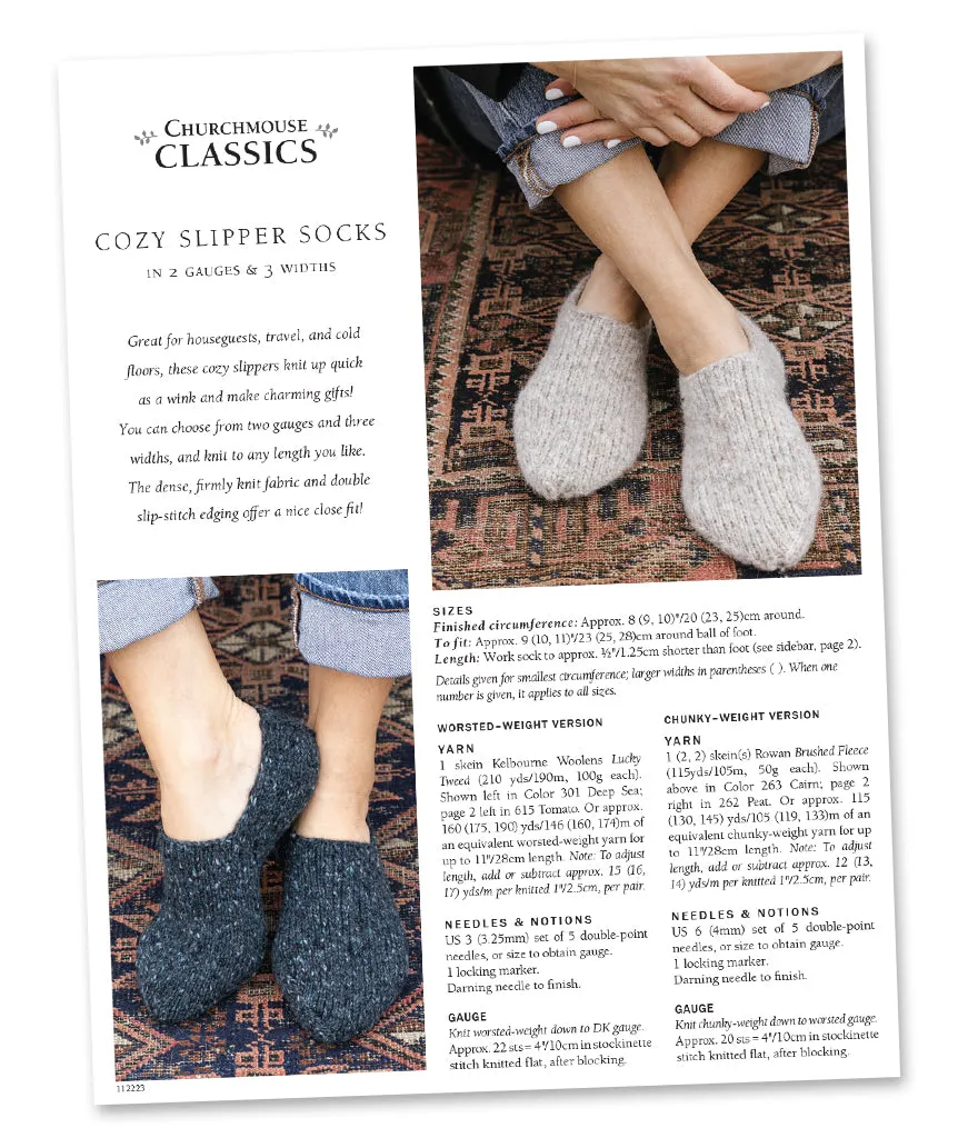 Cozy Slipper Socks Pattern