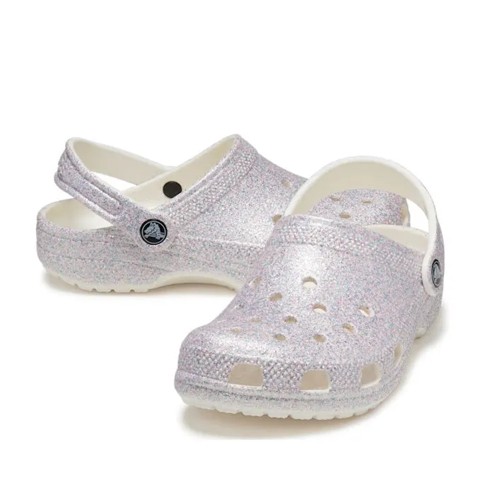 Crocs Toddlers - Pink Mystic Glitter Clog Classic K White