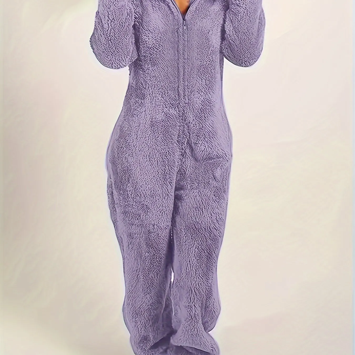 Cute  Cozy Fuzzy Hooded Pajama Jumpsuit for Carnaval