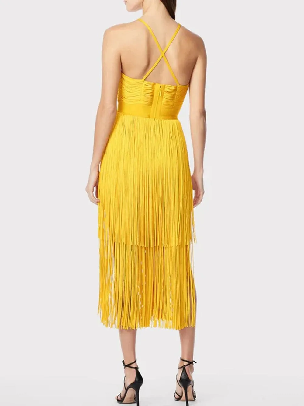 Dayn Sleeveless Tassel Slim Mini Dress