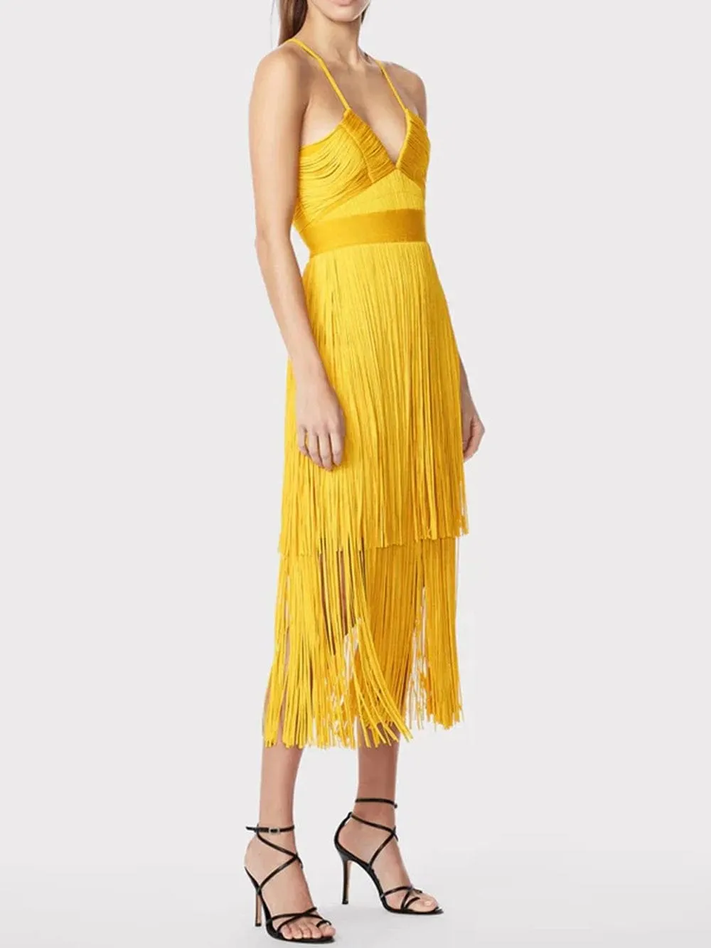 Dayn Sleeveless Tassel Slim Mini Dress