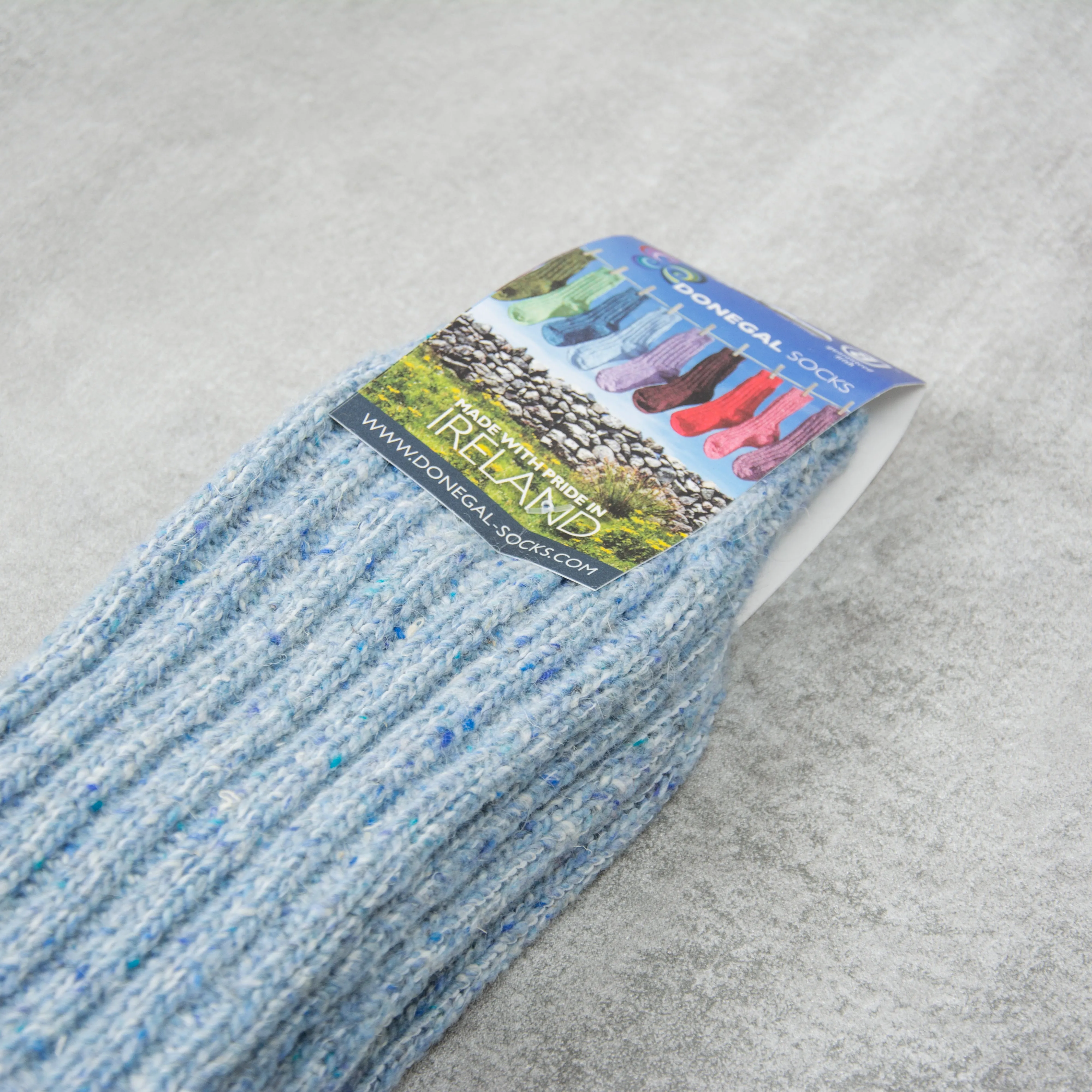 Donegal Socks in traditional Wool - 304 Light Blue