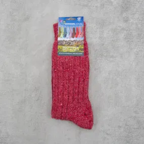 Donegal Socks in traditional Wool - 311 Fuscia