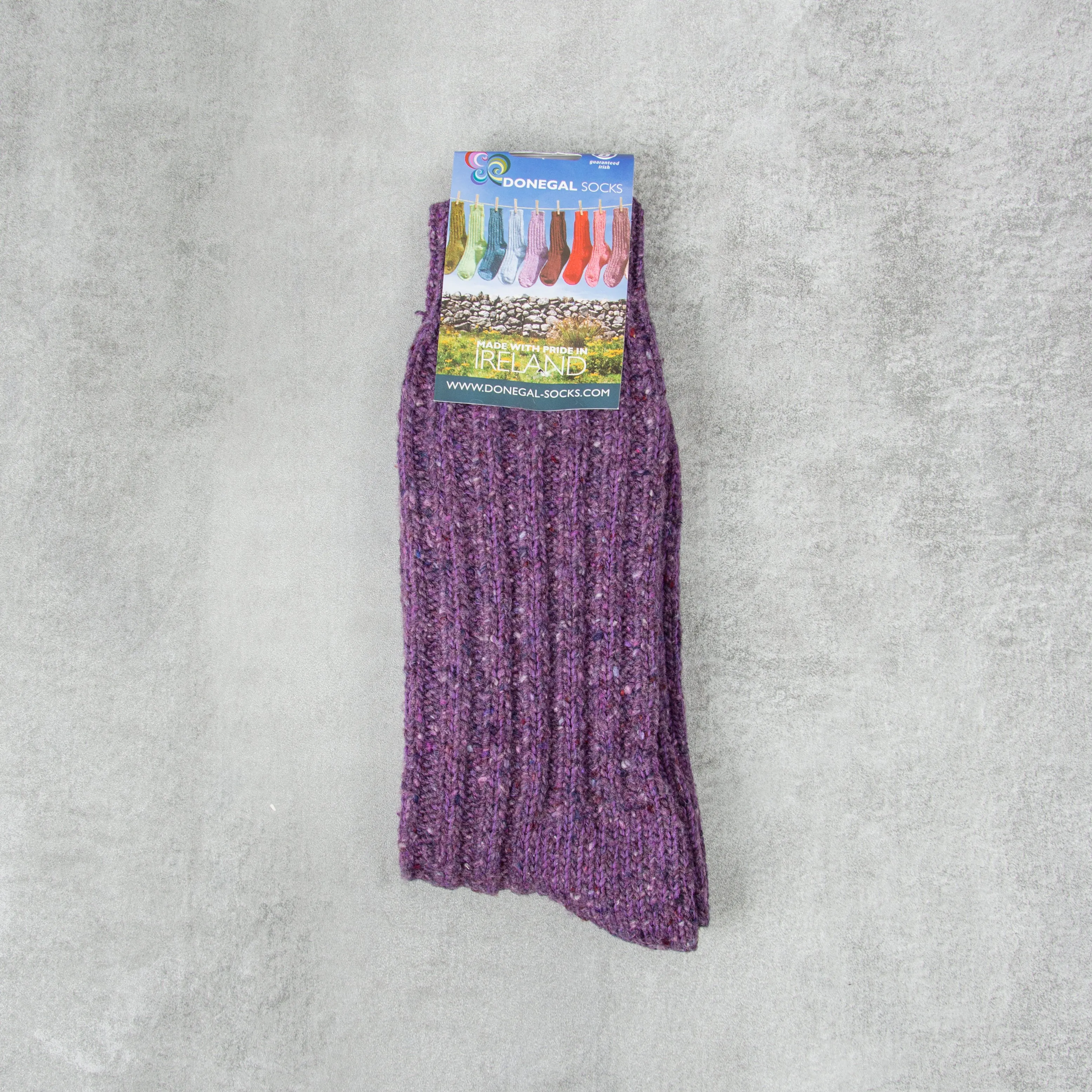 Donegal Socks in traditional Wool - 336 Purple