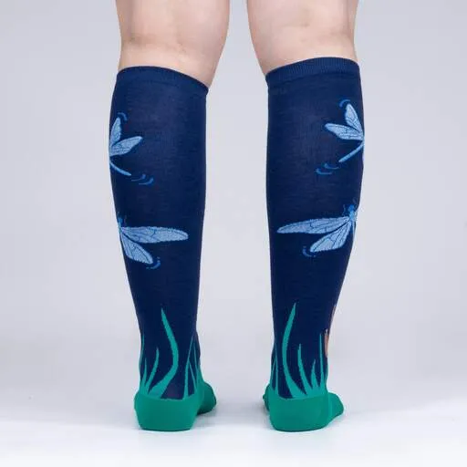 Dragonfly By Night Women's Knee High Socks